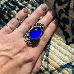 Handmade Sterling Silver Plated Mood Ring